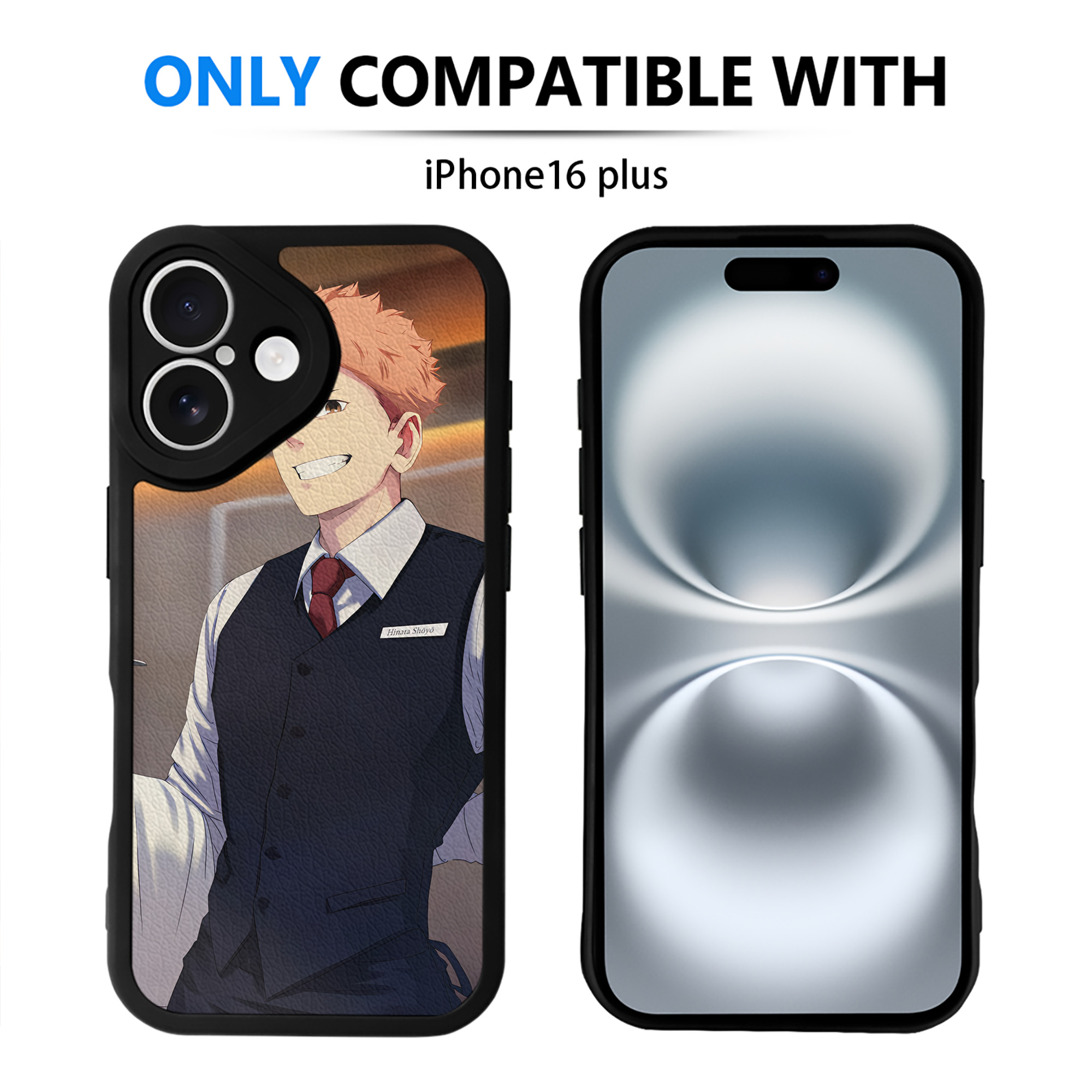 （画像用） ハイキュー!! Haikyu!! 【iPhone 16シリーズ対応】シリコンスマホケース（レザー調） 材質：シリコン